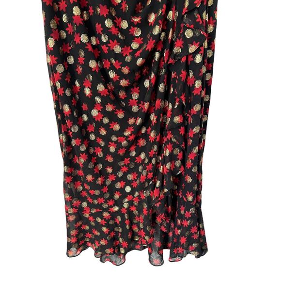 Lane Bryant Dress Womens Size 20 Multicolor Surplice Fitted Metallic Dot Midi - Picture 4 of 16